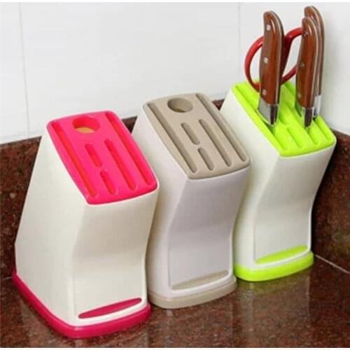 1Pc Plastic Kitchen Knife Holder Multifunctional Kitchen Accessories Storage Rack Tool Holder knife storage kitchen knife holder