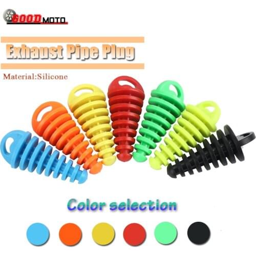1PC Motorcycle Wash Plug Exhaust Pipe Motocross Tailpipe PVC Air-bleeder Plug Exhaust Silencer Muffler Wash Plug Pipe Protector