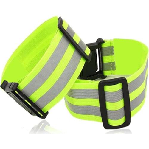 1Pc Adjustable Arm Warmer Belt Bike Armband Safety Sports Reflective Belt Strap Snap Wrap Arm Band Armband Dropshipping Hot