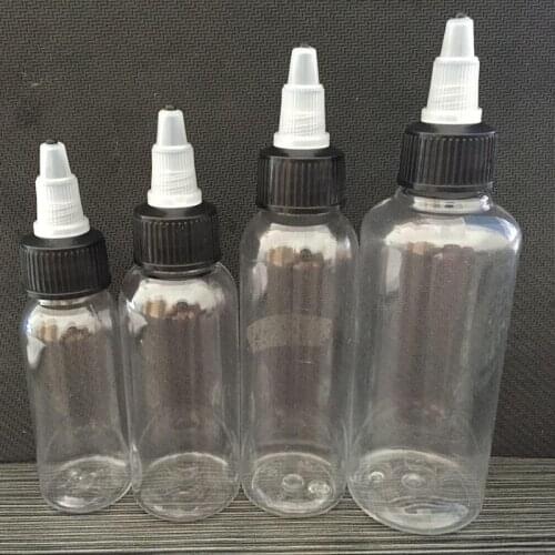 200pcs Empty Twist off Caps E Liquid Bottle 30ml 60ml 100ml 120ml PET Dropper Bottles With Twist off Caps For Nail Gel