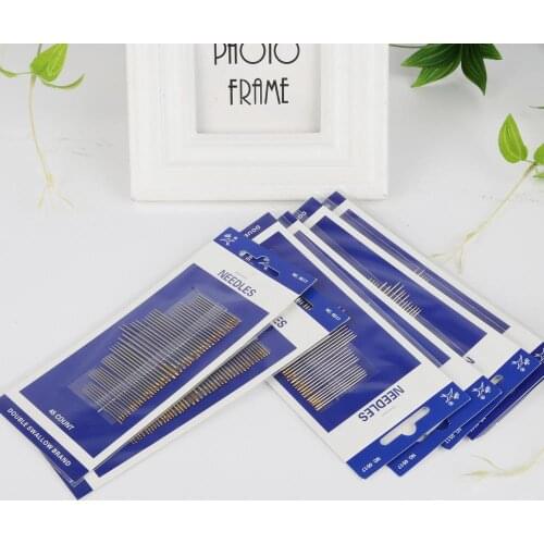 45pcs Multi-size Gold Tail Sewing Needles Hand Sewing Needle Home DIY Sewing Tool