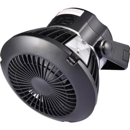 Solar Fan Lamp USB Emergency Tent Lamp Solar Camping Fan With LED Lantern Portable Tent Fan with Hanging Hook Rechargeable Fan