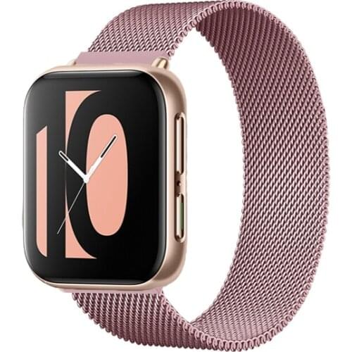 Stainless Steel Magnetic Closure Metal Bracelet for OPPO Watch 46MM Strap Band Milanese Loop for OPPO Watch Band