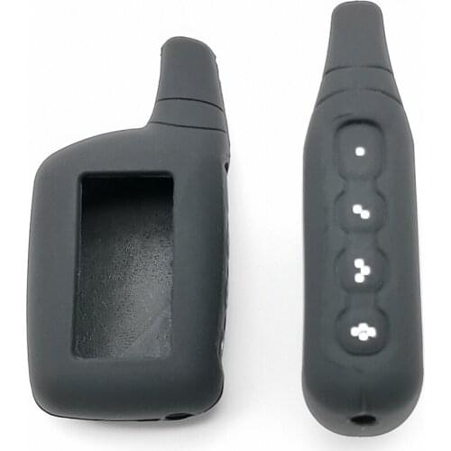 Rubber Silica gel Key Case Cover For Scher-Khan Logic A B Safety In Two Senses Car Alarm System Russian Version Fob