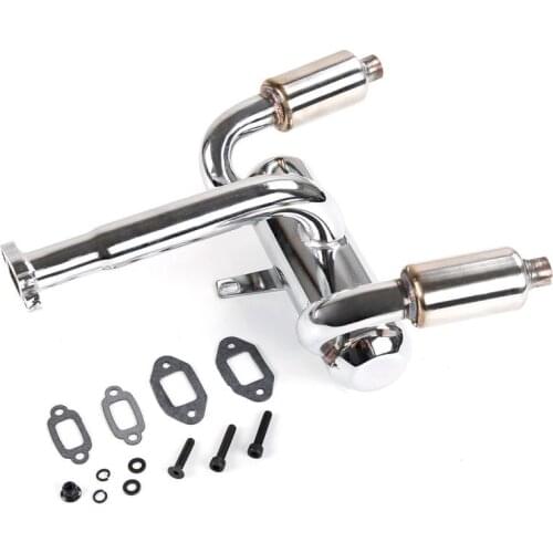 Double exhaust pipe with muffler 85299 for 1/5 rc baja