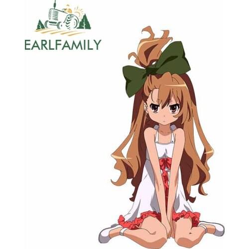 EARLFAMILY 13cm x 7.5cm For Toradora Car Stickers Refrigerator Decal Waterproof Car Assessoires Decals Occlusion Scratch