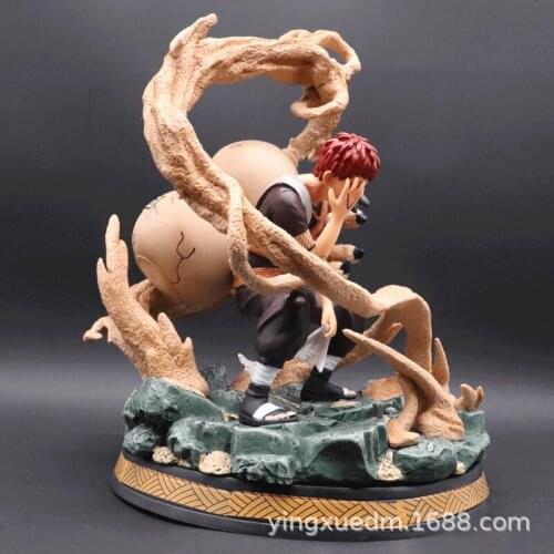 Anime Naruto Sabaku no Gaara in the Fighting PVC Action Figure Collectible Model Kids Gifts Statue Decoration Toys Doll 25cm