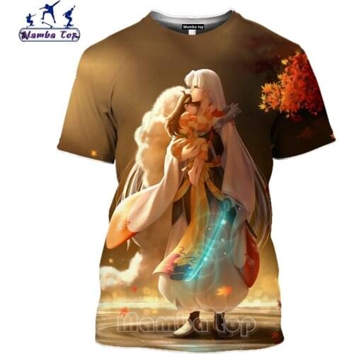 Mamba top Anime Inuyasha T Shirt 3D Hot Sale Sesshoumaru Fashion Mens T-shirts Harajuku Women Tshirt Funny Youth Men Streetwear