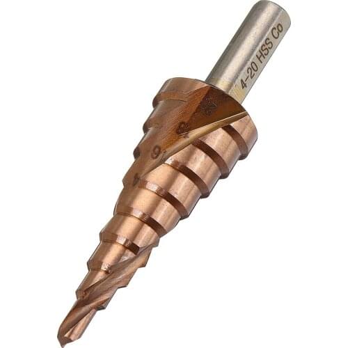 M35 Cobalt Step Drill 4-12/4-20/4-32mm HSS Drill Bits Triangle Shank For Stainless Steel - F