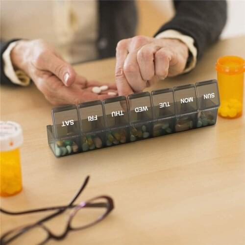 Fashion Portable Nordic Style Pill Box Dispenser Medicine Boxes 7Grig Tablet Pillbox Dispensing One Week Medical Kit Organizer