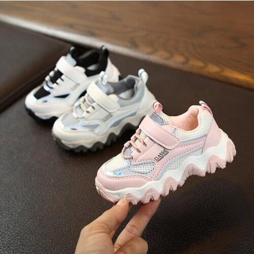 Children Sports Shoes Boys Spring Autumn Casual Shoes Toddler Girls Slip Patchwork Breathable Sneakers Kids Running Shoes