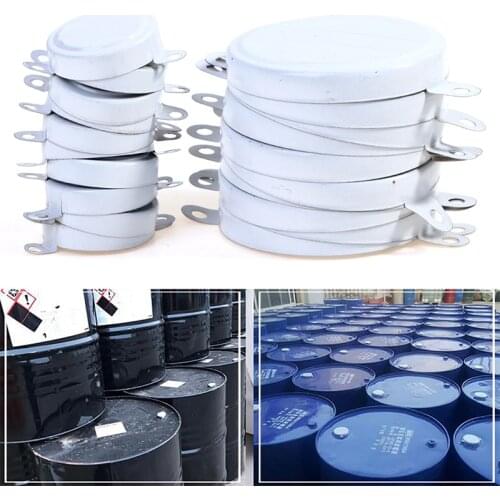 50Pcs Oil Drum Seal Caps Iron Covers Waterproof Sealing White Lids (S/L)