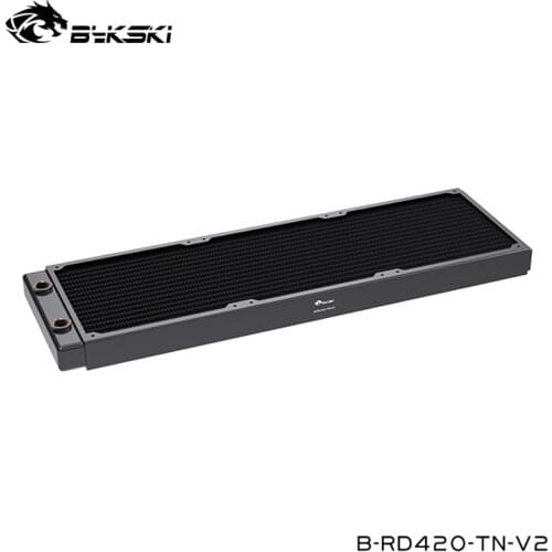 Bykski 28mm Thickness 420mm Copper Radiator 14cm Fan Watercooling Heat Sinks Watercooler Part,B-RD420-TN
