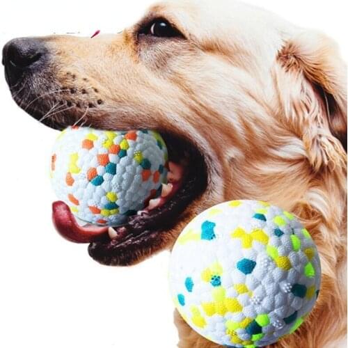 Pet Dog TPU Ball Toys Resistance To Bite Dog Chew Toys Funny Elastic Solid Foam Ball Toys For Large Dog Molar Training Tool
