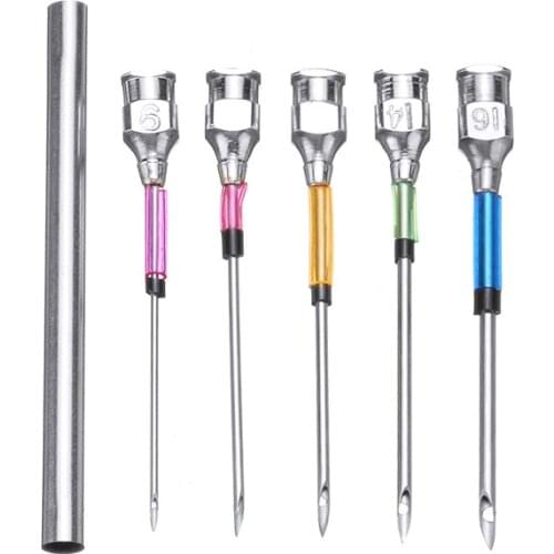 6pcs/set Stainless Steel Embroidery Stitching Punch Needle DIY Handmade Needlepoint Kits Sewing Tool Set