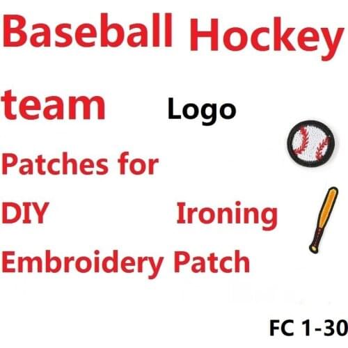 Baseball hockey team series logo Patches for iron Clothing Jackets DIY Sew on Ironing Embroidery Patch Appliques T Shirt badge