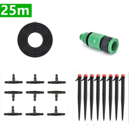 25m Hose 360 Degree Rotation Garden Drippers Diy Drip Irrigation System Nursery Cultivation Plant Automatic Self Watering