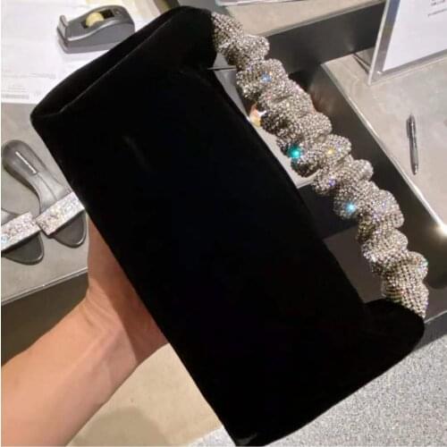 2021 New Velvet Rhinestone Women Bag Diamond Annual Meeting Bag Handbag Dress Garment Bag Evening Clutch Bag Wedding Purse Party