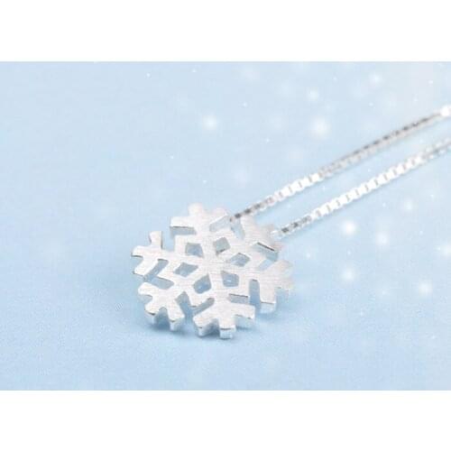 New Silver Color Snowflake Necklaces & Pendants Fashion Jewelry Statement Necklace For Women