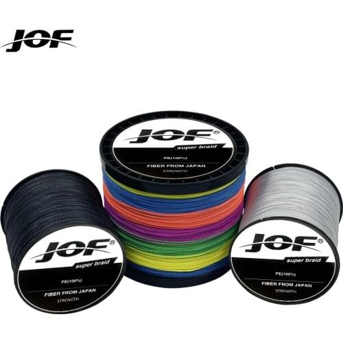 JOF 8 Strands Braided PE Fishing Line 300M 500M 1000M Strong Fishing Line Multifilament Durable Fishing Line Tool