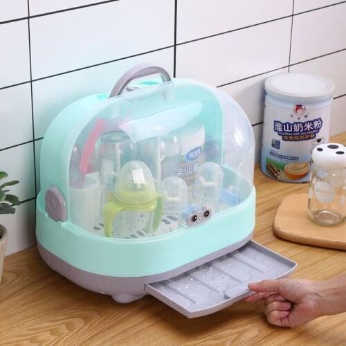 Portable Bottle Dry Rack Baby Bottle Drain Cleaning Dryer Drainer Storage BPA FREE Baby Pacifier Feeding Cup Holder Box