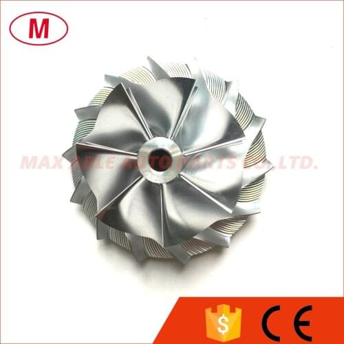 RHF5V 39.98/56.00mm 7+7 blades Forward High Performance Turbo Aluminum 2618/Milling/Billet Compressor wheel for TO*YOTA VB13