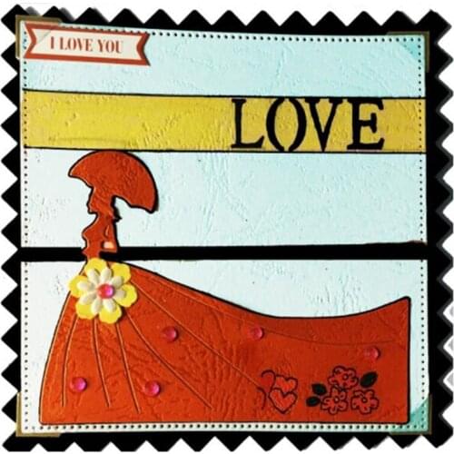 SCD560 Girl Metal Cutting Dies For Scrapbooking Stencils DIY Album Cards Decoration Embossing Folder Die Cuts Template Tools New