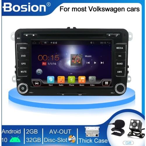 Bosion 2G+32G 2Din Android Car Dvd Player Aux Gps Stereo For Volkswagen Skoda POLO GOLF 5 6 PASSAT CC TIGUAN TOURAN Fabia Caddy