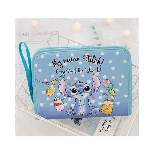 Disney Princess Stitch Pooh Toy Story Anime Figures Cartoon Product Cosplay Accessories Storage Bag passport Travel Unisex Gift