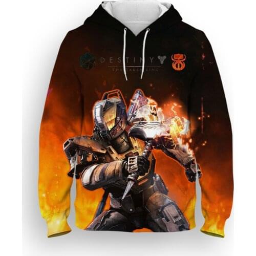 Destiny 2 Japan Harajuku Childrens Clothes Hoodies Kids Sweatshirts Hoody Cartoon Men Tops Boys/Girls Pullover Hoodie Printed