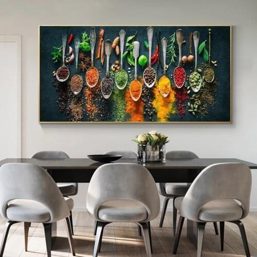 Herbs and Spices for Cooking Canvas Art Posters And Prints Kitchen theme Canvas Paintings On the Wall Art Pictures Cuadros Decor