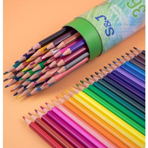 Tube colored Pencil Set 12 Colors Student Painting 18 Colors 24 Colors 36 Colors Pencils Coloring Drawing Color Lead Customizati