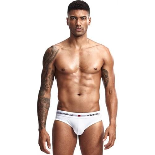Best selling new briefs cotton low waist U convex big bag mens briefs fashion pull-up cotton low waist mens briefs underwear