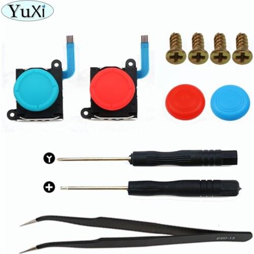 YuXi 11 in 1 Joystick Thumb Joystic Sensor Module Replacement 3D Analog Repair Kit Tool For Nintend Switch NS Joy-Con