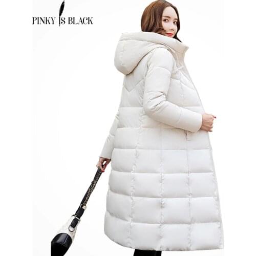 PinkyIsBlack winter jacket women hooded long parkas winter coat women wadded jacket outerwear thicken down cotton-padded jacket