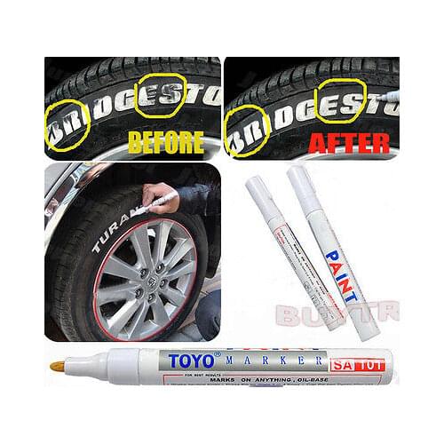 1PC 7 Colors Rubber Metal Waterproof Permanent Car Tyre Tire Tread Paint Marker Pen