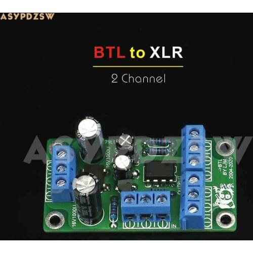 2 CH BTL Adapter bridge to XLR Balance output Preamplifier Balance processor DIY Kit/Finished board