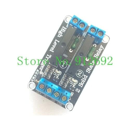 2 Channel 5V DC Relay Module Solid State High Level SSR AVR DSP for Arduino