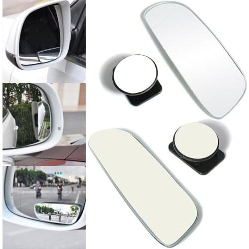 2Pcs Universal Car Auto 360 Degree Wide Angle Convex Rear Side View Blind Spot Mirror