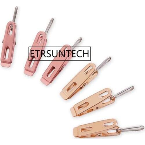 300pcs Aluminum Alloy Clothes Pegs Laundry Windproof Clips Rose Gold/Golden Metal Socks Towel Clip Holder