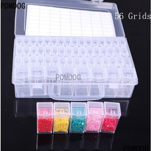 64/32 Grid Diamond Painting Accessories Tool Beads Box Full DIY Accessories Plastic Storage Container Jewelry Drill Storage Box