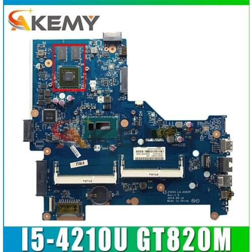 AKemy Laptop motherboard For HP Pavilion 15-R 250 G3 Core I5-4210U Mainboard ZS050 LA-A992P 780120-001 780120-501 N15V-GM-S-A2