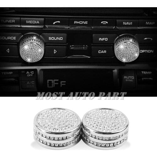 Diamond Style Air Condition Knob Cover For Porsche 718 Boxster Cayman 2011-2018 Car accesories interior Car decoration