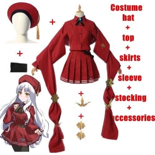 Anime Caren C. Hortensia Cosplay Costume Game Fate Caren C. Hortensia Cosplay Costume Women Uniform FGO Top Skirts Full Set