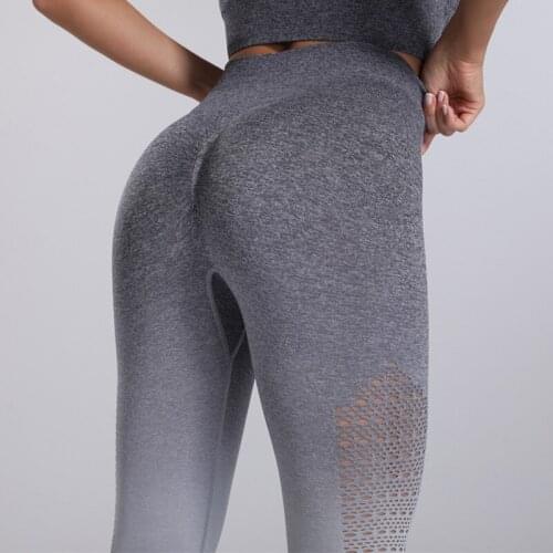 Seamless Leggings Push Up Sport Women Fitness High Waisted Elastic Trousers Workout Running Yoga Pants Hollow Out Gym Leggings