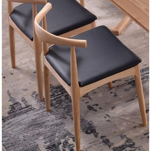 Eat chair Kennedy family leisure chair of cafa wooden ox horn fraxinus mandshurica imported materials Free shipping