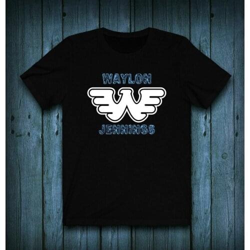 Waylon jennings Logo T-Shirt Tee exclusive 100 Cotton Funny Vintage Gift For Men