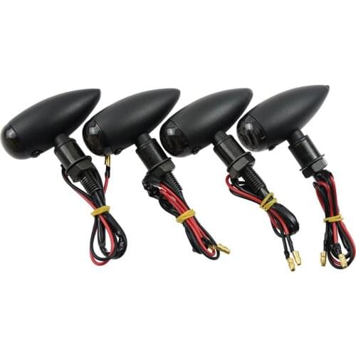 Motorcycle Prompt Turn Signal Indicator Light Universal Lamp Black For Harley Bobber Mini Chopper Cruiser For Yamaha For Honda