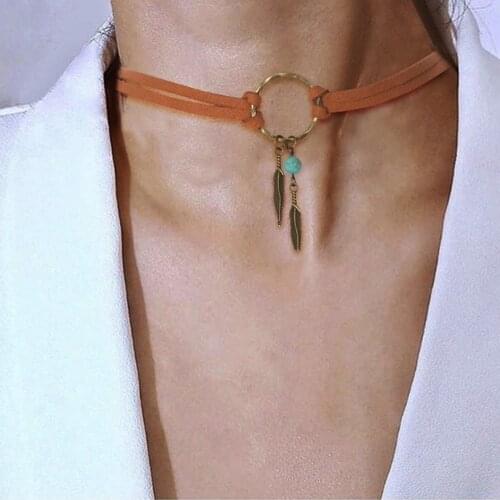 Jewdy Women's Leather Chokers