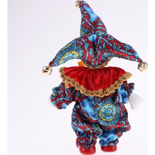 Porcelain Doll Collection Italian Triangel Doll Clown Model Home Decor #1